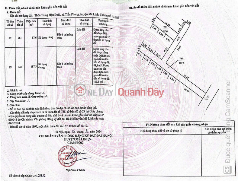 Land for sale in Trung Hau Doai Village, Tien Phong, Me Linh - Red book with owner, prime location Vietnam Sales đ 3.5 Billion