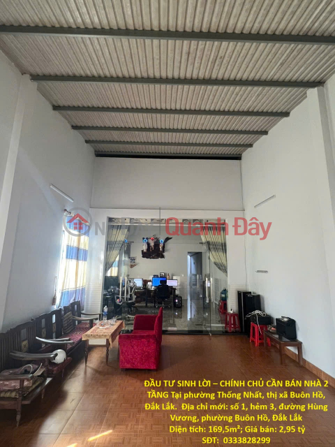PROFITABLE INVESTMENT – OWNER NEEDS TO SELL A 2-STORY HOUSE in Thong Nhat Ward, Buon Ho Town, Dak Lak Province _0
