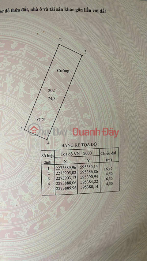 LAND FOR SALE IN HO QUANG TRUNG - 3 OPEN SIDES - CAR PARKING AT THE DOOR _0
