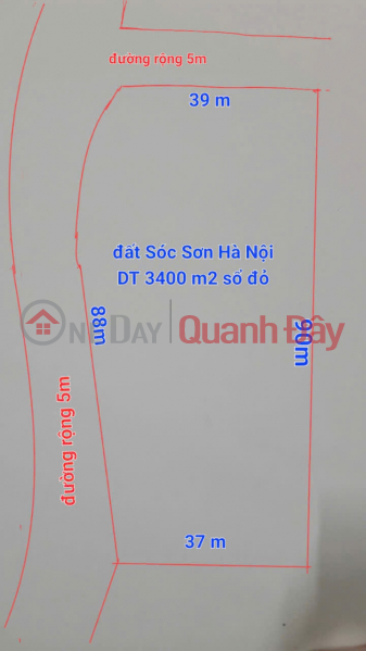 Land for sale in Soc Son, Hanoi, near Noi Bai airport, near Quang Minh industrial park. Sales Listings