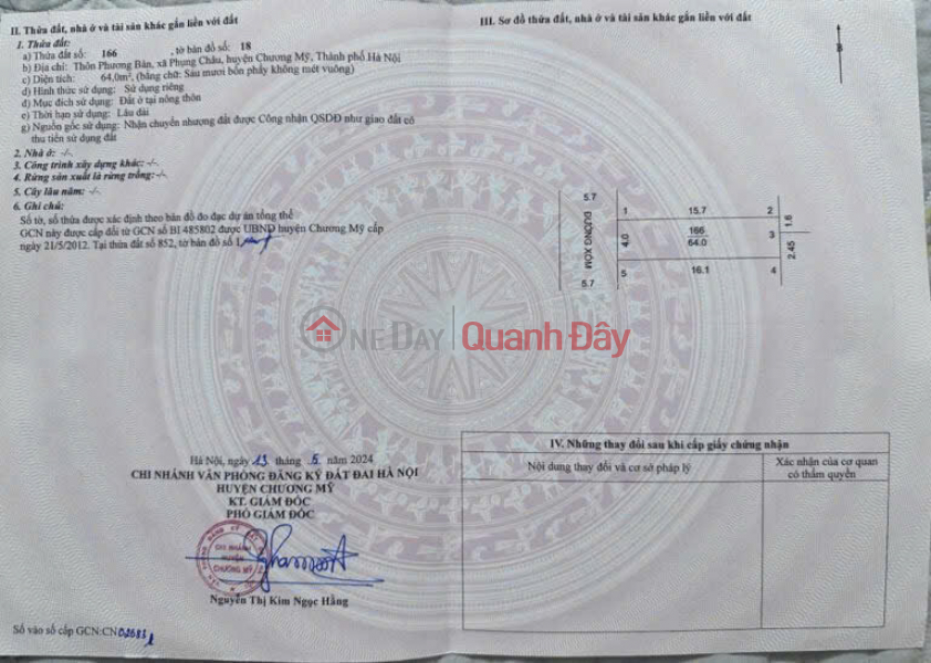 đ 10 triệu, CHÍNH CHỦ BÁN SIÊU PHẨM 64M TẠI PHỤNG CHÂU-CHƯƠNG MỸ-HÀ NỘI