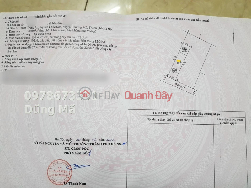 Property Search Vietnam | OneDay | Residential | Sales Listings, LAND IN TRANG AN-CHUC SON TT-CHUONG MY