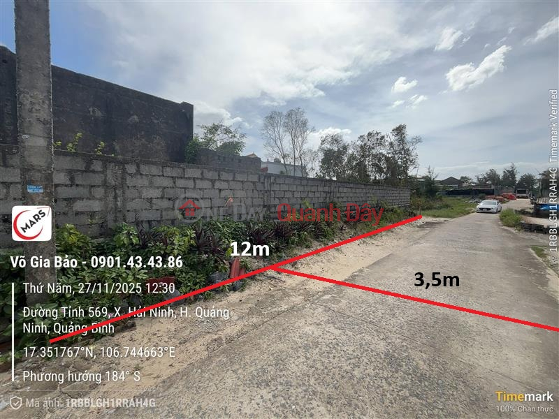 Bán nhanh thửa đất đẹp tại Thôn Cửa Thôn, Hải Ninh, Quảng Ninh, Quảng Bình., Việt Nam | Bán | đ 1,2 tỷ