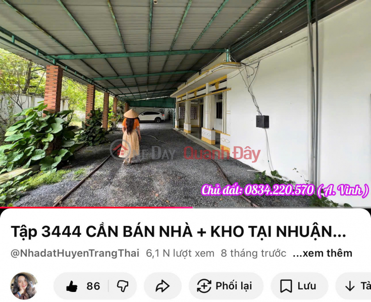 SELLING AT A LOSS OF OVER 1 BILLION VND – WAREHOUSE 1,073M² NEAR RING ROAD 4 – CU CHI – PRICE 5.6 BILLION VND (NEGOTIABLE) Vietnam | Sales, đ 5.6 Billion