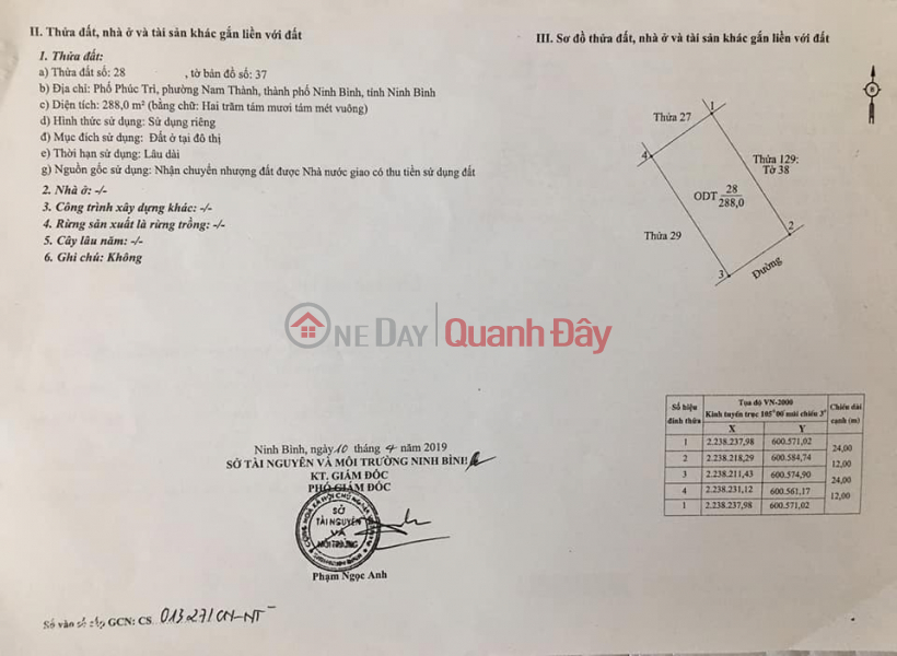 Property Search Vietnam | OneDay | Residential | Sales Listings, The owner needs to sell quickly Land Lot Belonging to Phuc Tri Street - Nam Thanh Ward - Ninh Binh City - Ninh Binh Province