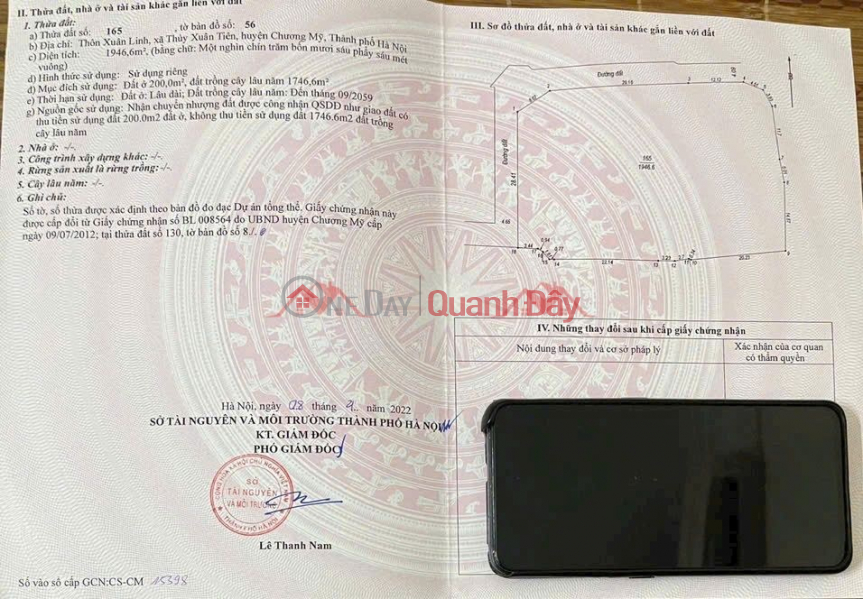 đ 10 triệu | SIÊU PHẨM 1946M TẠI THỦY XUÂN TIÊN-CHƯƠNG MỸ-HÀ NỘI