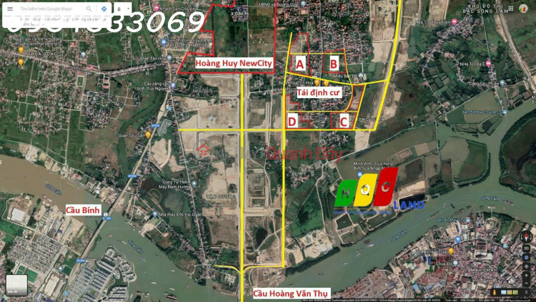 Property Search Vietnam | OneDay | Nhà ở, Niêm yết bán | Chuyển nhượng lô đất tái định cư Bắc Sông Cấm Khu C mặt đường Trần Kiên (nối cầu Hoàng Văn Thụ và cầu Nguyễn