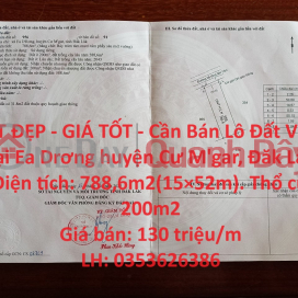 ĐẤT ĐẸP - GIÁ TỐT - Cần Bán Lô Đất Vị Trí Tại Ea Drơng huyện Cư M'gar, Đăk Lăk _0