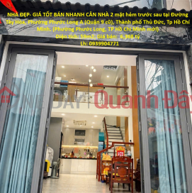 NHÀ ĐẸP- GIÁ TỐT BÁN NHANH CĂN NHÀ 2 mặt hẻm trước sau tại Phường Phước Long A Tp Thủ Đức, TPHCM _0