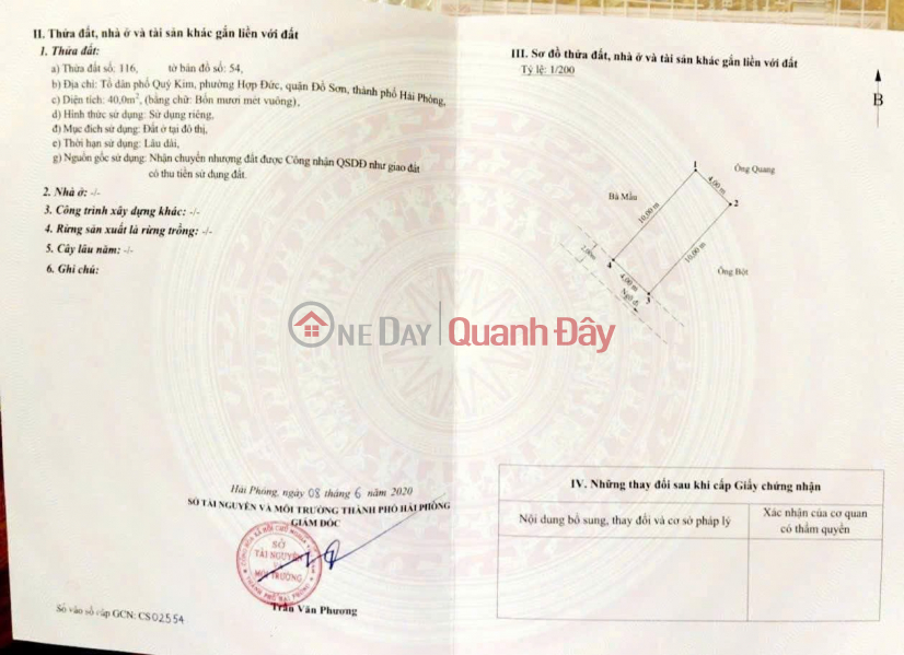 Lô đất hiếm ngay trung tâm Quý Kim – Đồ Sơn – Giá chỉ 5xx triệu Niêm yết bán