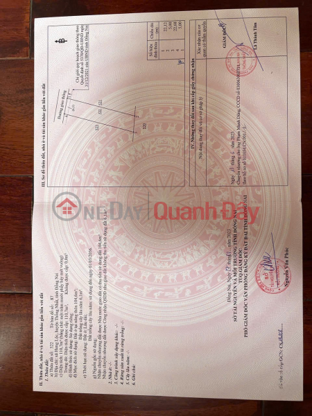 BEAUTIFUL LAND - GOOD PRICE - Urgently Need to Sell Plot of Land in Dau Day Commune, Dong Nai Sales Listings