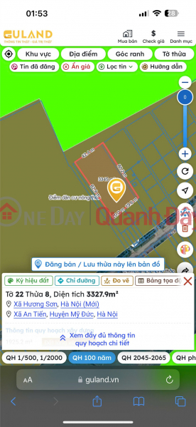 đ 2.99 Billion | HOT HOT! OWN A PRIME LOCATION PLOT OF LAND IN MY DUC DISTRICT, HANOI CITY NOW!