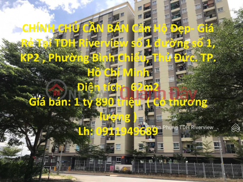 GENUINE FOR SALE Nice-Cheap Apartment In Binh Chieu Ward, Thu Duc-HCM _0