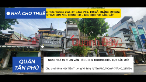 House for rent on Truong Vinh Ky Street, Tan Phu District, 100m² - 3 floors, 25 million VND. _0
