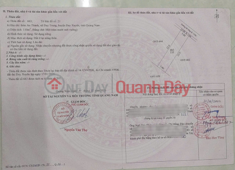 ĐẤT ĐẸP – ĐẦU TƯ SINH LỜI - Chính Chủ Cần Bán 2 Lô Đất Mặt Tiền Tại Quảng Nam _0