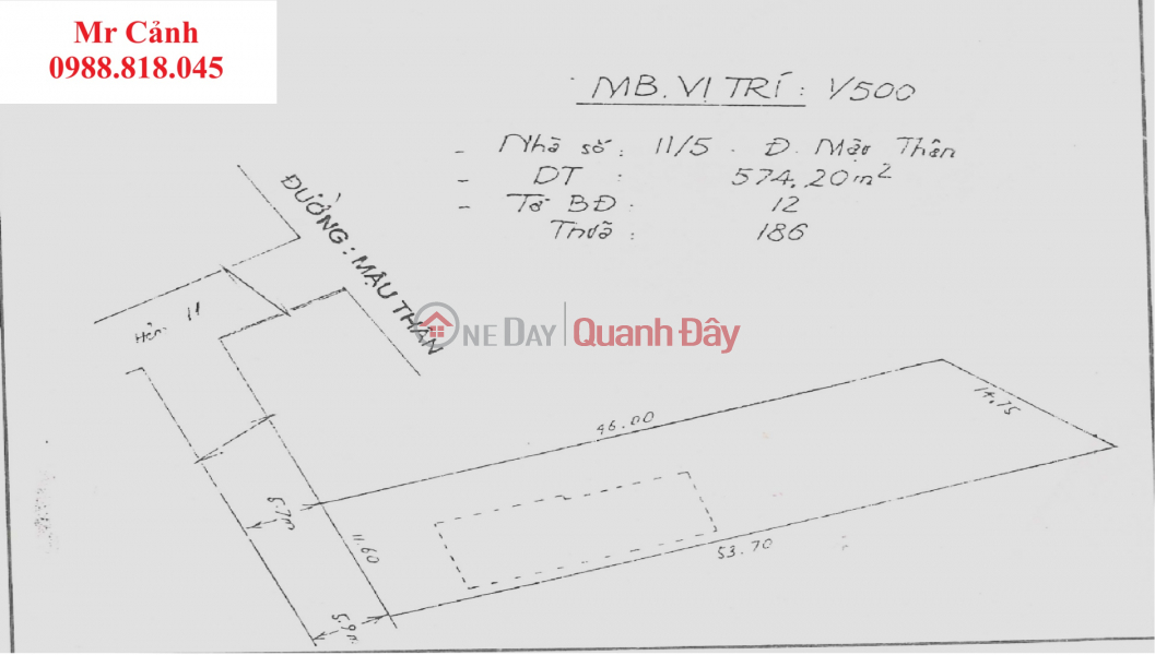 Bán nhà hẻm 11/5 đường Mậu Thân, phường Xuân Khánh, quận Ninh Kiều, Cần Thơ, 574.2m2 x 3 tầng, miễn TG Niêm yết bán
