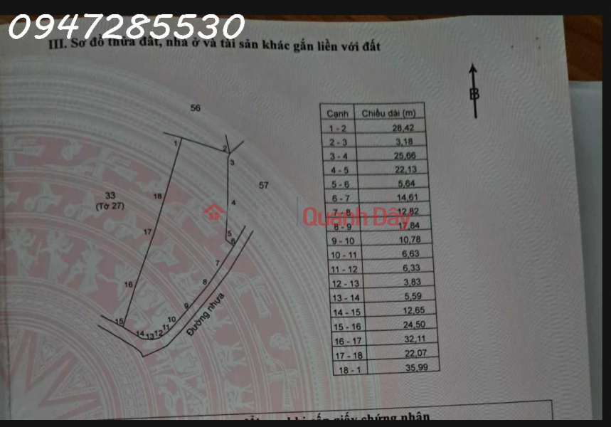 Chính chủ cần bán lô đất 4026m2, mặt tiền đường nhựa trải dài 93m, Láng Lớn, Châu Đức Niêm yết bán