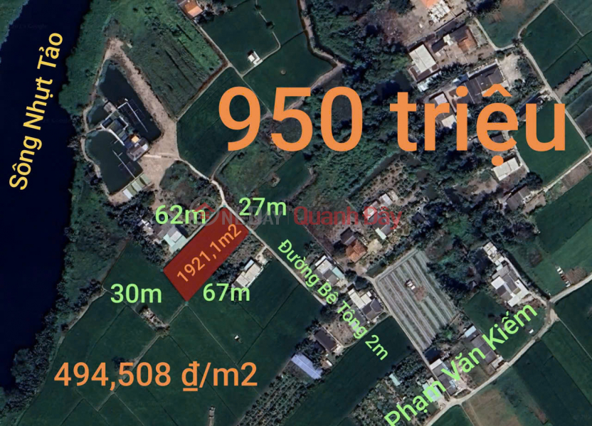 Selling rice plot with two concrete roads for 950 million Sales Listings