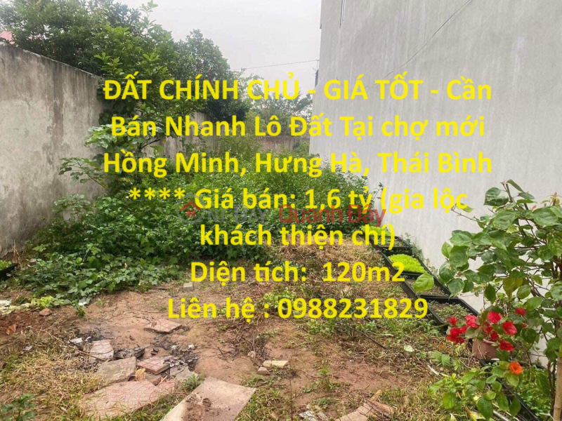 PRIME LAND FOR OWNER - GOOD PRICE - Need to Sell Land Quickly at Cho Moi - Hong Minh Sales Listings