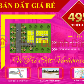 Land for sale located in the center of Duong Kinh district, cheap price 495 million\/Lot - near Vinhomes urban area. _0