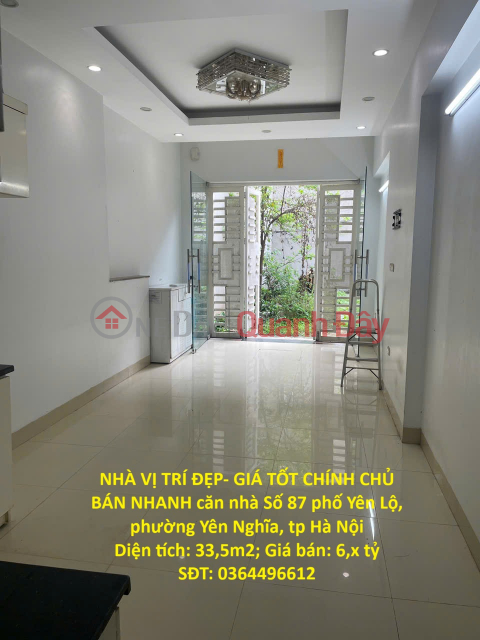 NHÀ VỊ TRÍ ĐẸP- GIÁ TỐT CHÍNH CHỦ BÁN NHANH căn nhà phố Yên Lộ, phường Yên Nghĩa, tp Hà Nội _0