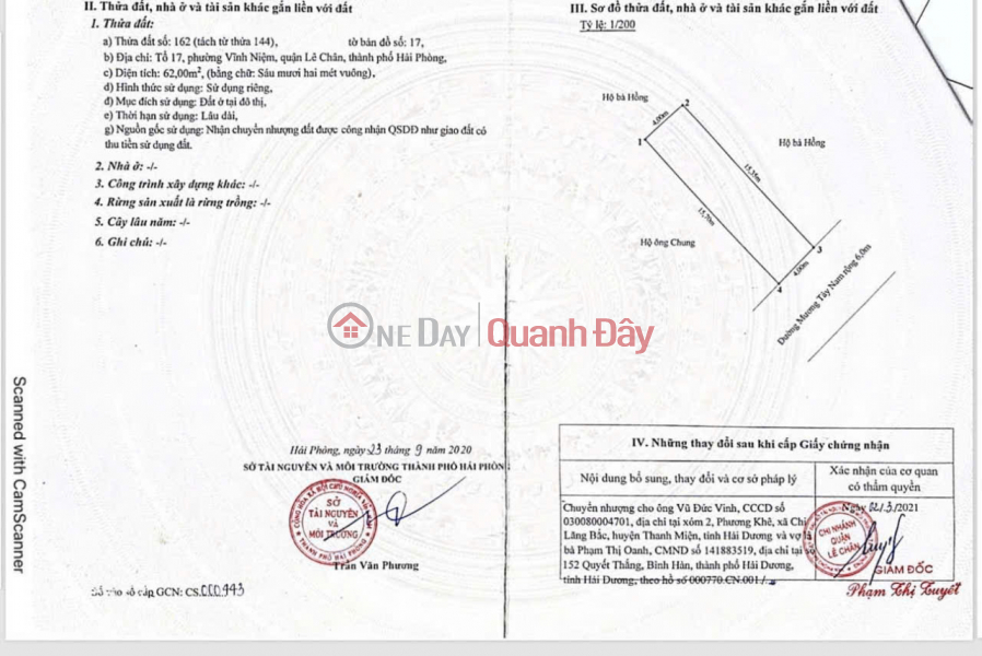 Land for sale on the main road, Thien Loi Line 2 - 62m² - 6m wide alley Vietnam Sales | đ 3.2 Billion