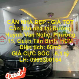 CĂN NHÀ ĐẸP - GIÁ TỐT Cần bán nhà tại Đường Huỳnh Văn Nghệ, Phường 15, Quận Tân Bình, HCM _0