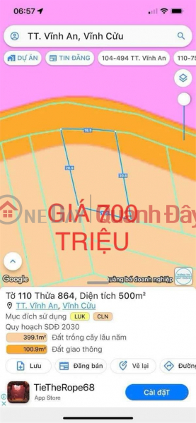 Property Search Vietnam | OneDay | Nhà ở Niêm yết bán | SỞ HỮU NGAY Lô Đất Đẹp Tại Thị Trấn Vĩnh An, Huyện Vĩnh Cửu, Đồng Nai