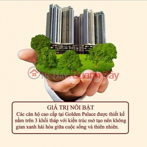 CHUNG CƯ GOLDEN PALACE MỄ TRÌ 128M – 3 PHÒNG NGỦ – 2 NHÀ VỆ SINH – CĂN GÓC – BAN CÔNG ĐÔNG NAM – TẦNG ĐẸP. _0