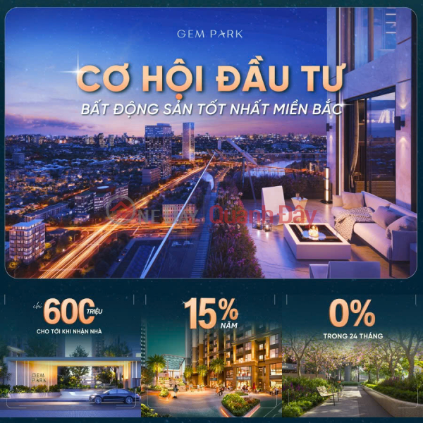 GEM PARK HAI PHONG – INVESTMENT IN “KOREAN STANDARD” APARTMENTS FOR RENT IN THE NORTH. Only from 600 million to own an apartment immediately Vietnam, Sales, đ 2.8 Billion