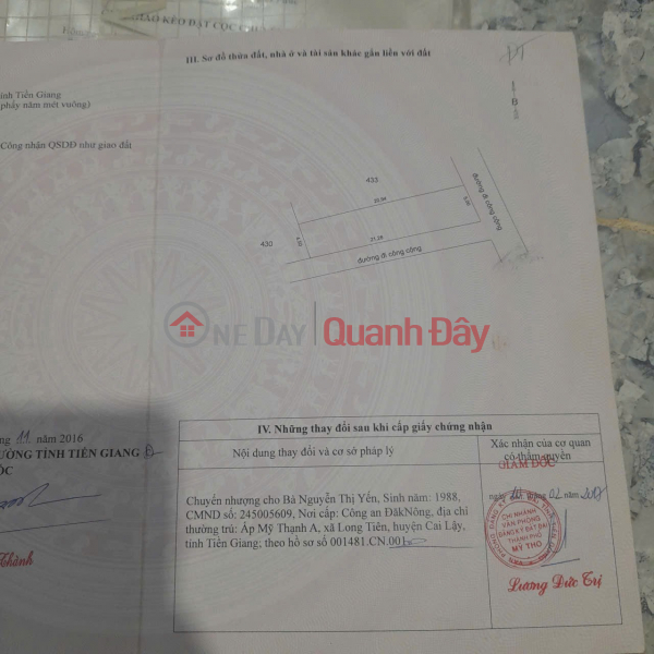 Property Search Vietnam | OneDay | Residential Sales Listings, LAND OWNED BY THE OWNER - 100% RESIDENTIAL LAND AT A GOOD PRICE - Hamlet 2, Dao Thanh Ward, Dong Thap Province