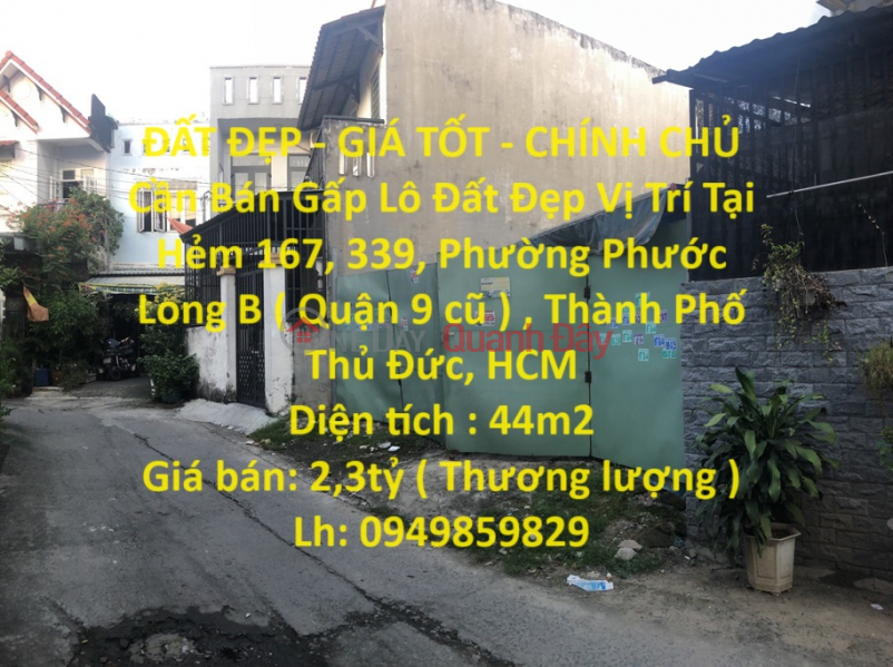 BEAUTIFUL LAND - GOOD PRICE - OWNERS Need to Sell Beautiful Land Plot Urgently Location in Thu Duc City, HCM Sales Listings
