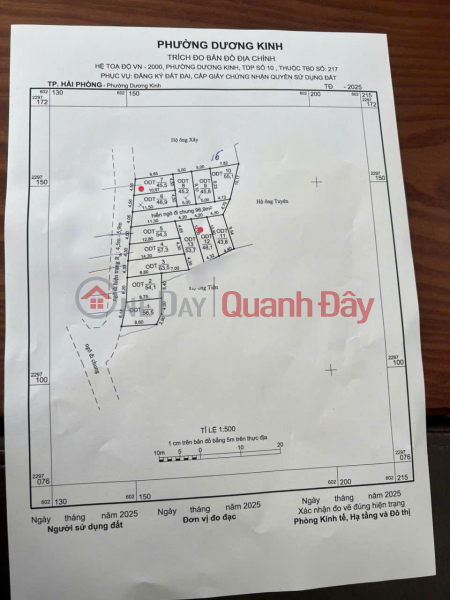 đ 1.15 Billion | 2 F0 lots, lane 100 Tu Thuy - lane 5m, near 402 - rare price from only 9xx million ZALO 0567 222 555