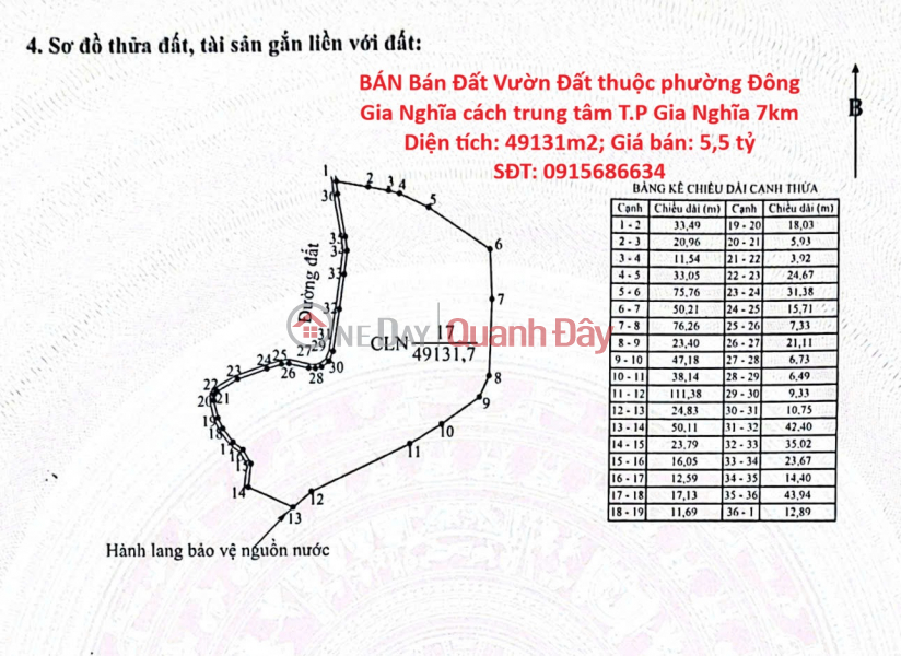 FOR SALE: Garden land for sale in Dong Gia Nghia ward, 7km from the center of Gia Nghia city. Sales Listings