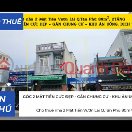 Cho thuê nhà 2 Mặt Tiền Vườn Lài Q.Tân Phú 80m², 2TẦNG, 20Triệu - GẦN CHUNG CƯ _0