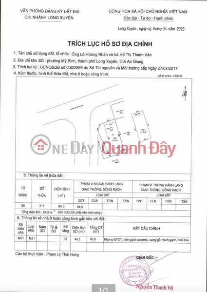 Property Search Vietnam | OneDay | Residential | Sales Listings OWNER'S HOUSE - 2 FRONTS Le Van Nhung Street, My Binh Ward, Long Xuyen City, An Giang