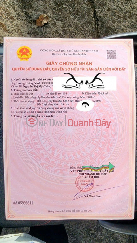 CHÍNH CHỦ Cần Bán 2 LÔ MẶT TIỀN Vị Trí Ấp Thanh Xuân, Xã Thiện Hưng, Tỉnh Đồng Nai _0