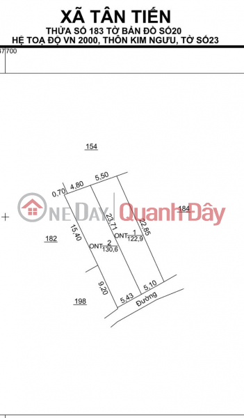 đ 2,6 tỷ, Chính chủ gủi bán đất Tân Tiến 122m mặt tiền 5.5m đường oto giá đầu tư