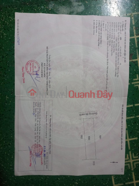 Đất Chính Chủ - Giá Tốt - Bán Gấp Tại Ấp Gò Sao, Xã Tân Phú, Đức Hòa - Long An _0