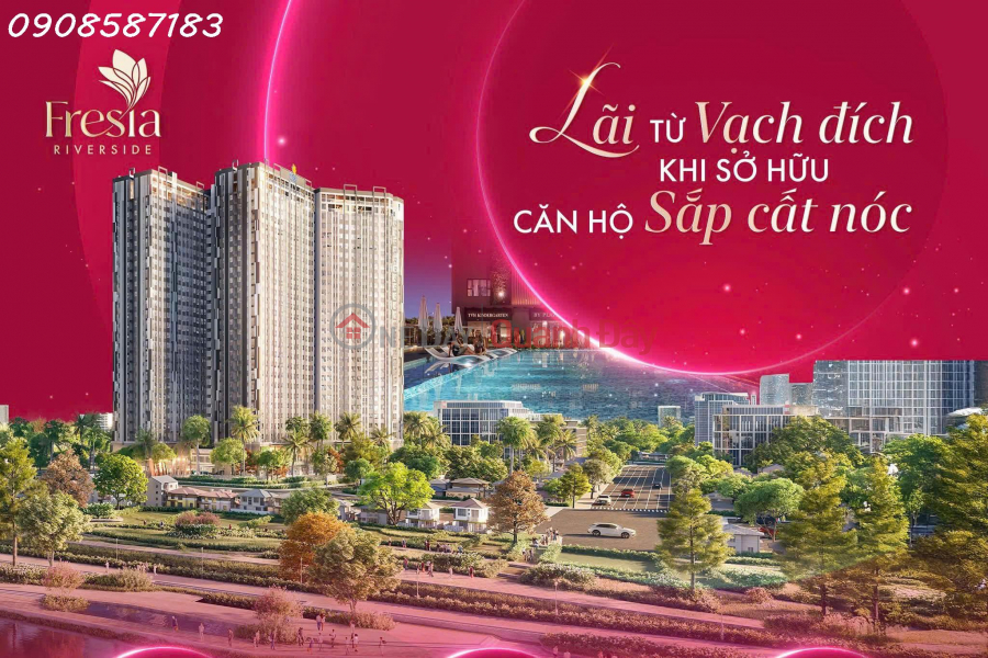 đ 1.96 Billion | FRESIA RIVERSIDE – RIVERSIDE APARTMENTS STARTING FROM ONLY 1.9 BILLION VND IN BIEN HOA, DONG NAI