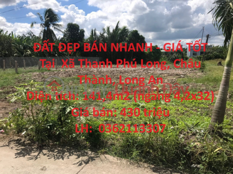 BEAUTIFUL LAND SOLD FAST - GOOD PRICE In Thanh Phu Long Commune, Chau Thanh, Long An _0
