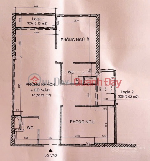 Chính chủ bán căn hộ 2PN tại The Origami, giá 2.95 tỷ vnd, diện tích xây dựng 68m2 _0