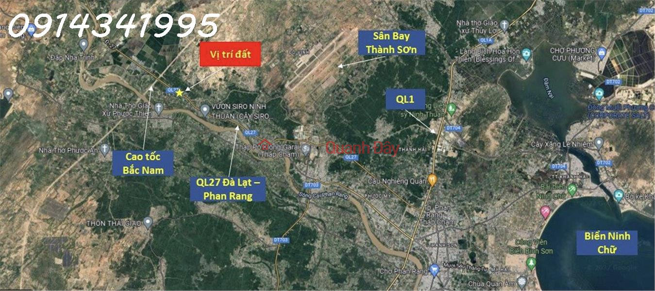 Highway 27 (PR - Da Lat); 200m to the highway, area 20x50m, Thanh Son airport 5km, 12Km from the sea, Vietnam Sales, đ 3.4 Billion