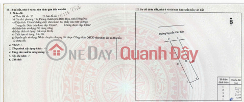 BÁN ĐẤT 93.6m2, full thổ cư đất ở ĐT, có nhà cấp 4 mới xây Tại Phường Tân Phong, TP Biên Hòa, Đồng Nai _0