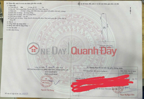 BEAUTIFUL LAND - STREET FRONTAGE - URGENTLY SELLING A PLOT OF POTENTIAL LAND IN LUONG BINH COMMUNE, BEN Luc, LONG AN _0