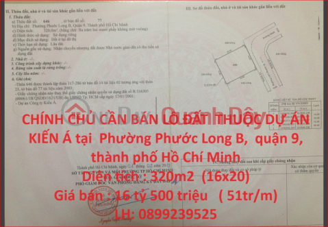 CHÍNH CHỦ CẦN BÁN LÔ ĐẤT THUỘC DỰ ÁN KIẾN Á tại Phường Phước Long B, quận 9, TP Hồ Chí Minh _0